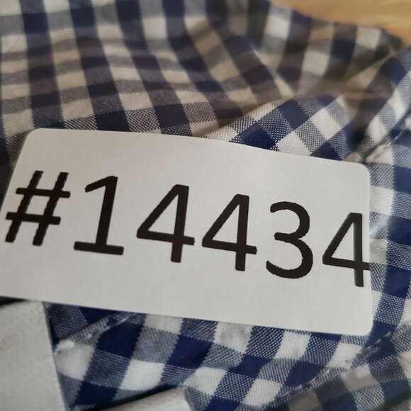 J. Jill Shirt Womens XL Tall Navy Blue Gingham Long Sleeve Blouse - Picture 9 of 9